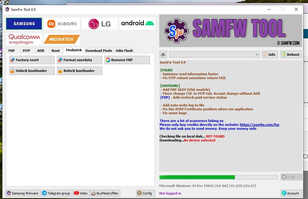 Download SamfW Tool 4.9